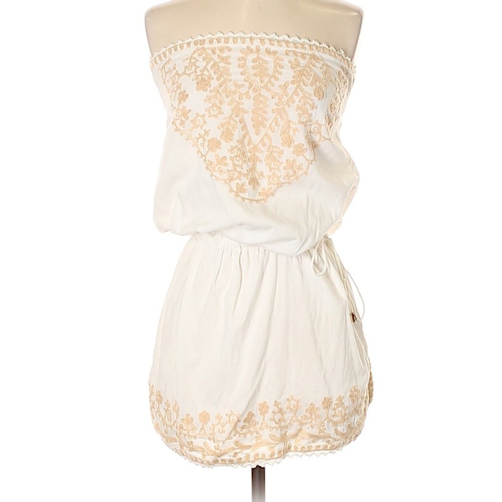 White and gold dress